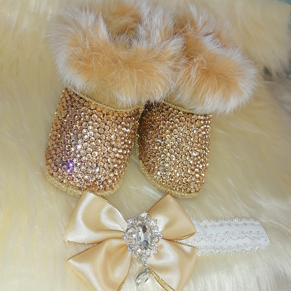 Handmade Baby Girl Winter Sparkling Set