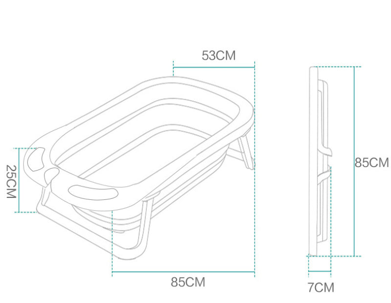 Folding Baby Bath Tub With Smart Thermometer