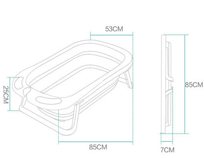 Folding Baby Bath Tub With Smart Thermometer