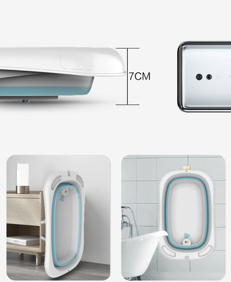 Folding Baby Bath Tub With Smart Thermometer