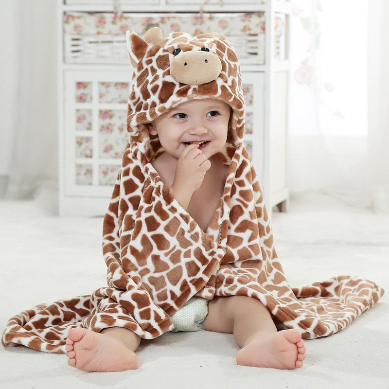 Animals Shaped Baby Hooded Bathrobe