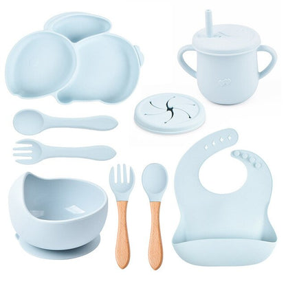 8PCS Baby Silicone Feeding Set