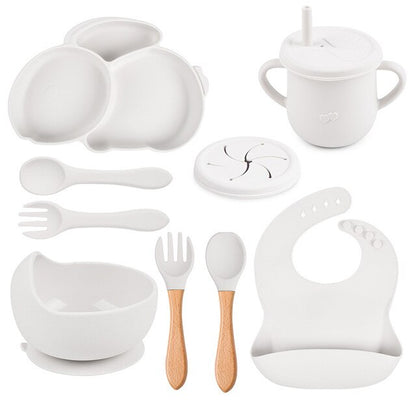 8PCS Baby Silicone Feeding Set