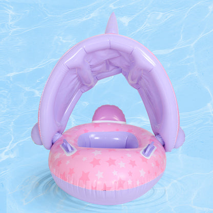 Cute Inflatable Baby Swim Ring With UV Cover