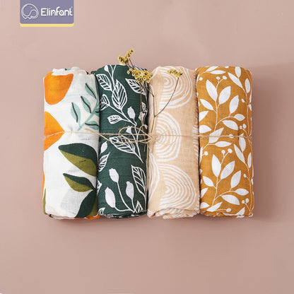 4PCS Set Cotton Muslin Swaddle Blankets