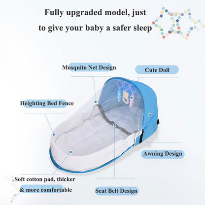 Portable Baby Nest With Mosquito Protection Net