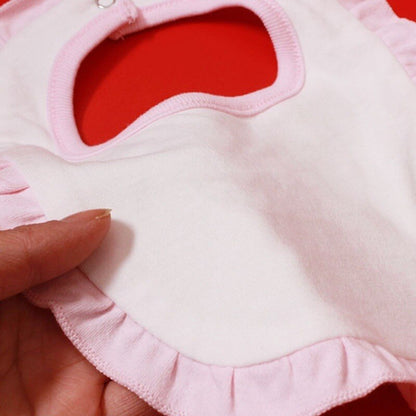 Cute Pink Cotton Baby Bibs