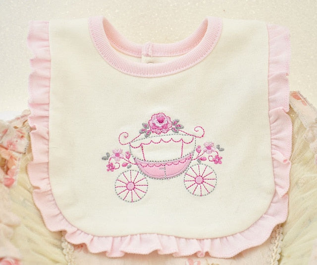 Cute Pink Cotton Baby Bibs