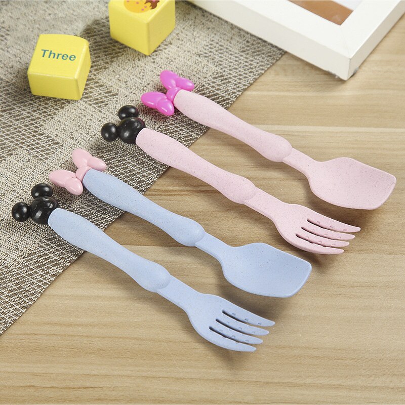 2pcs Mickey Mouse Feeding Set With Box