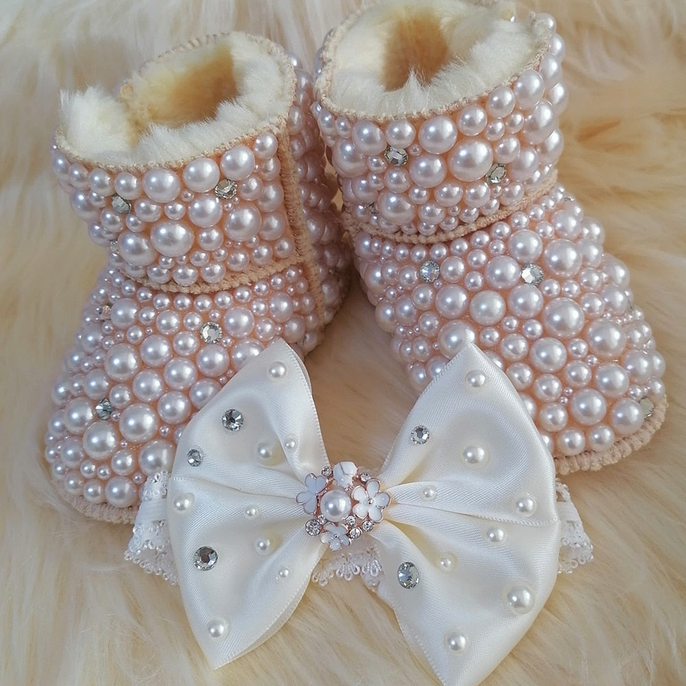 Handmade Baby Girl Winter Sparkling Set