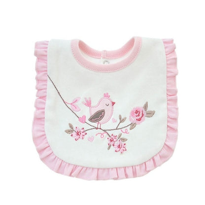 Cute Pink Cotton Baby Bibs