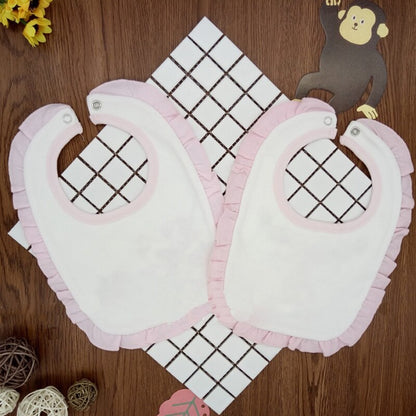 Cute Pink Cotton Baby Bibs