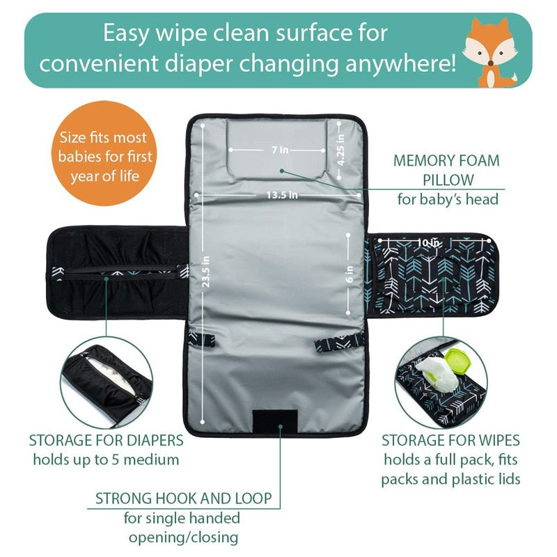 Waterproof Portable Diaper Changing Pad