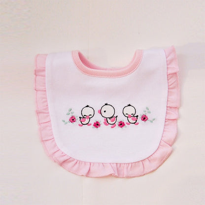 Cute Pink Cotton Baby Bibs