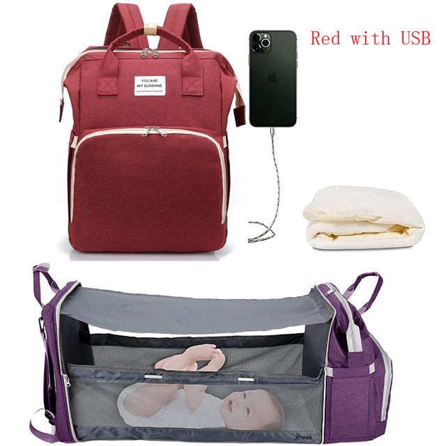 Mom Bag & Portable Baby Bed