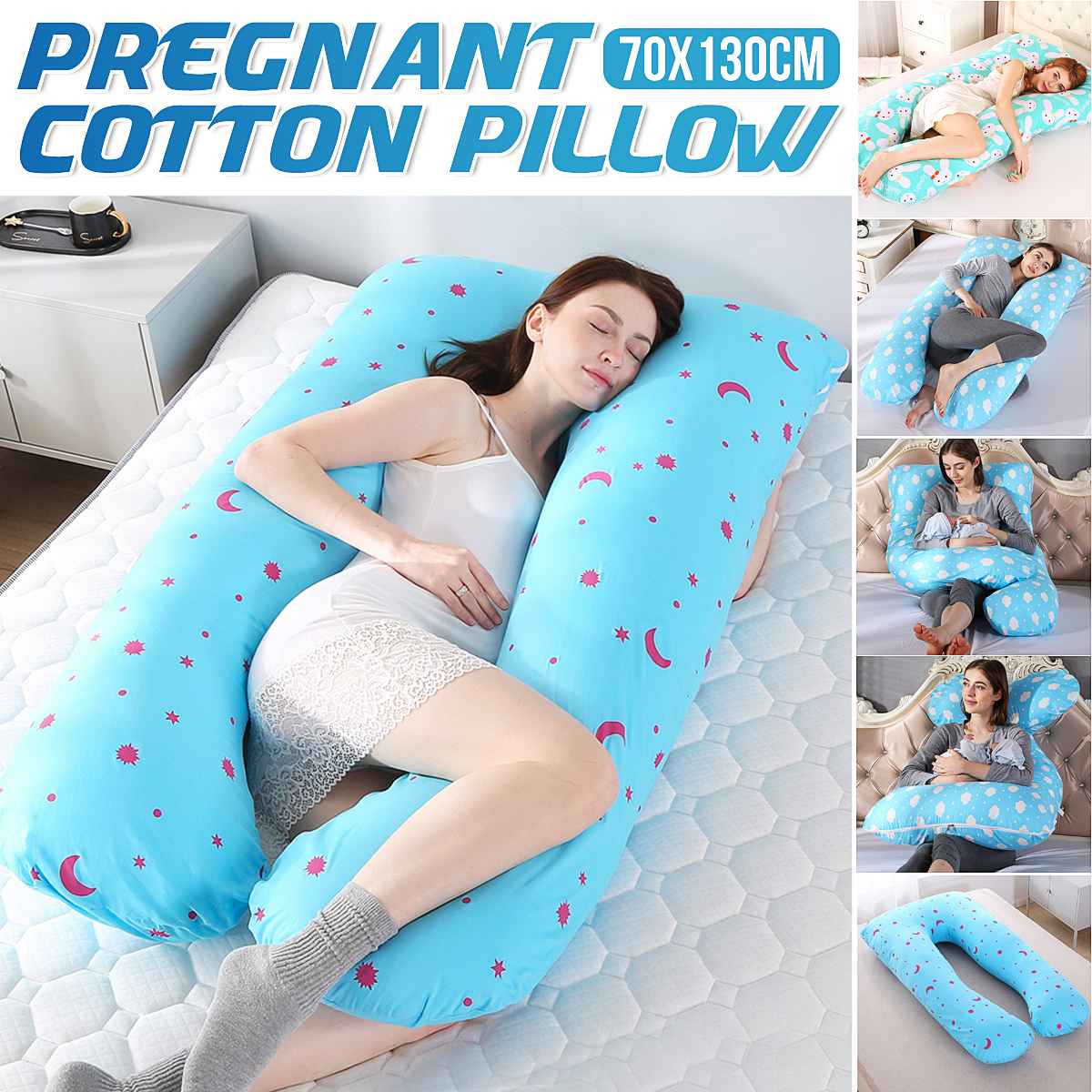 Full Body Cotton Pregnancy Pillow