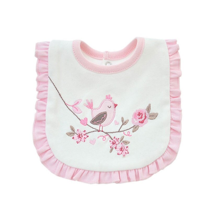 Cute Pink Cotton Baby Bibs