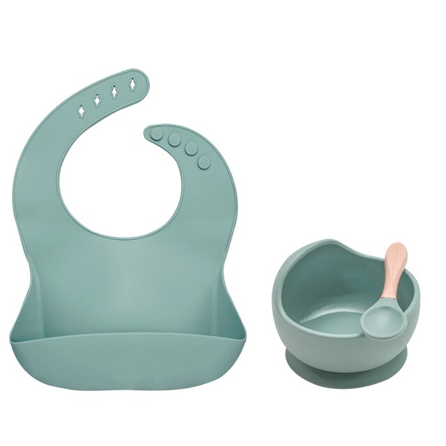 3 Pcs Baby Silicone Feeding Set