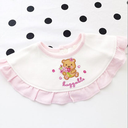 Cute Pink Cotton Baby Bibs