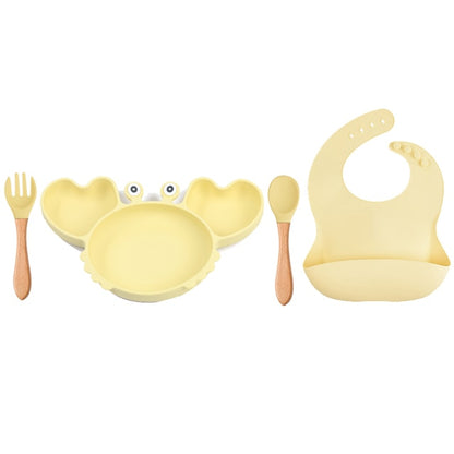 9Pcs Baby Silicone Non-Slip Feeding Set