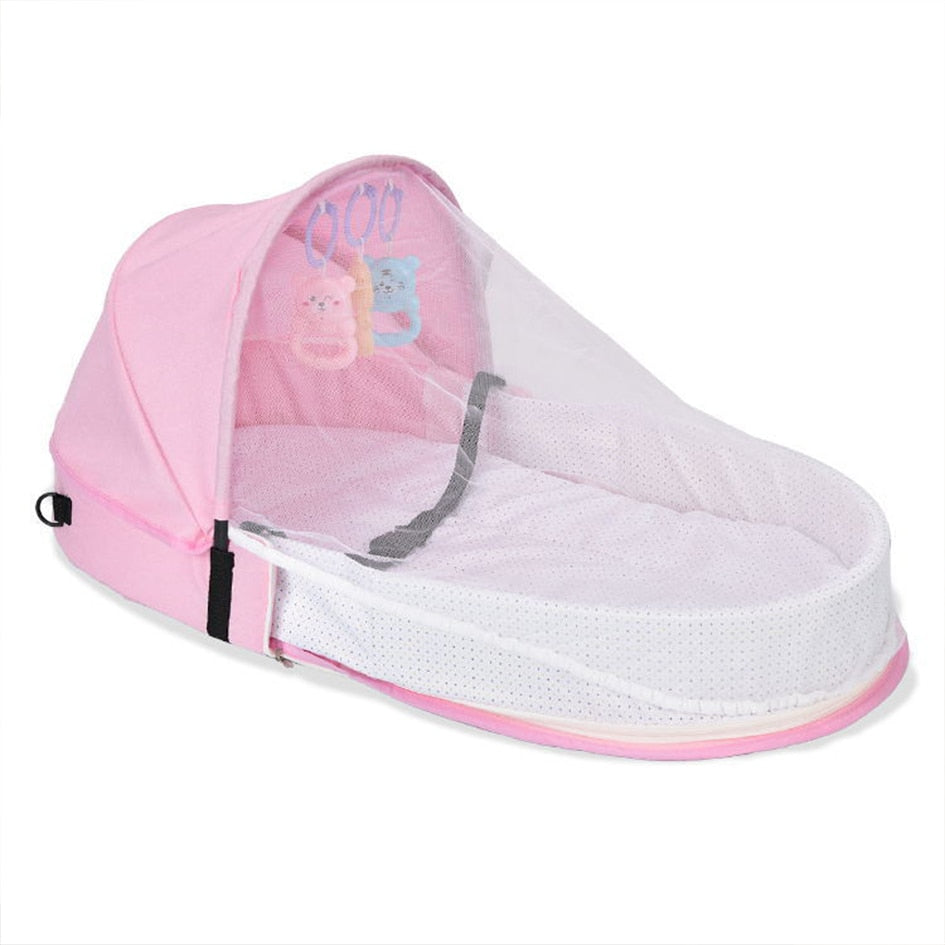 Portable Baby Nest With Mosquito Protection Net