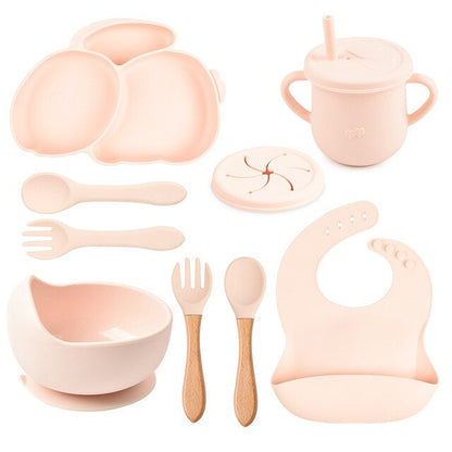 8PCS Baby Silicone Feeding Set