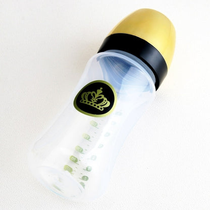 240ml Gold Baby Bottle With Chain Clip Set (26 Letters options)