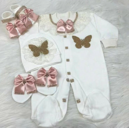 4pcs "Welcome Home" Baby Set