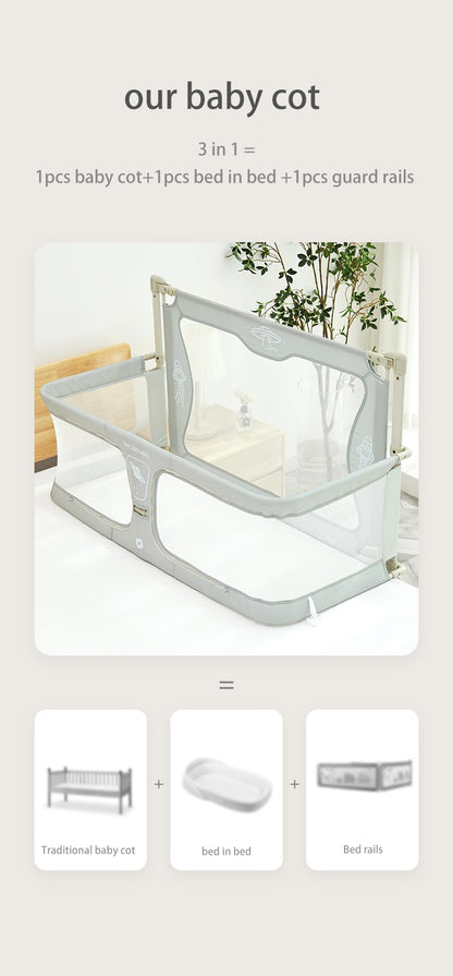 Multifunctional Bedside Baby Crib