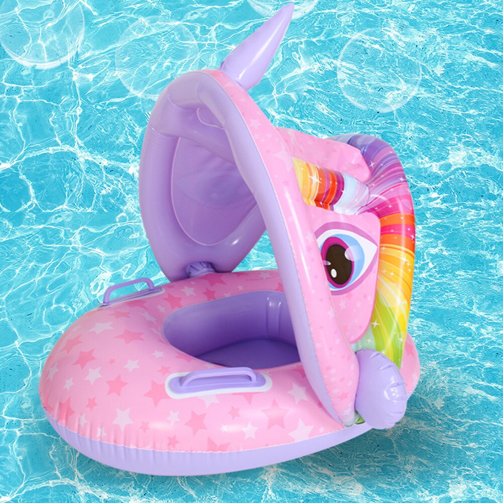 Cute Inflatable Baby Swim Ring With UV Cover