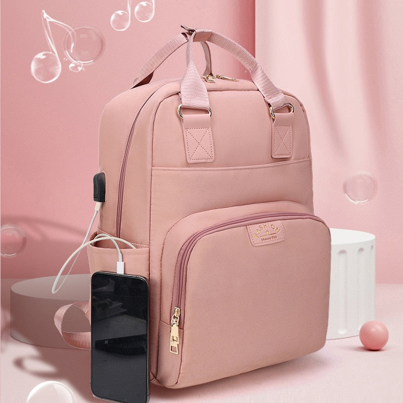 Mommy Backpack with USB Charger