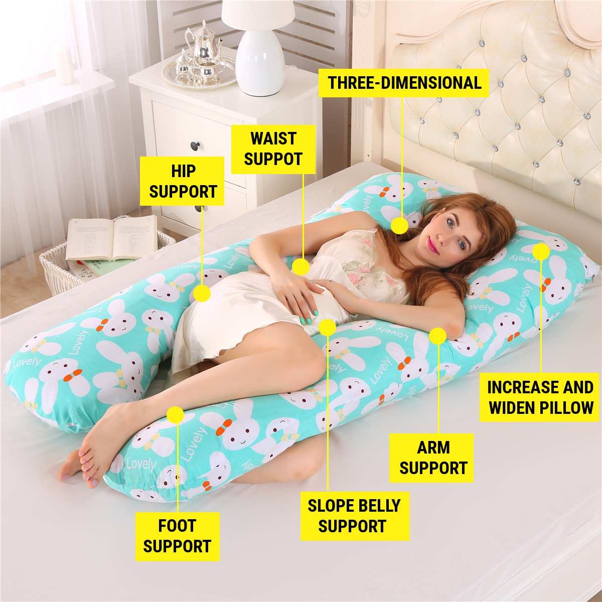 Full Body Cotton Pregnancy Pillow