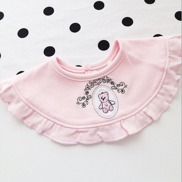 Cute Pink Cotton Baby Bibs