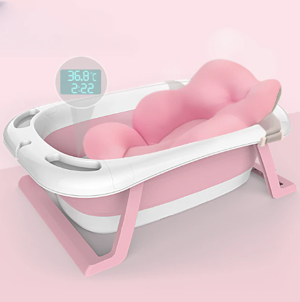 Folding Baby Bath Tub With Smart Thermometer