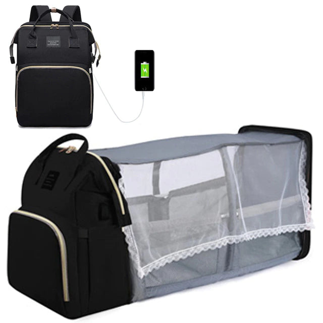 Backpack to Baby Crib Transformer With Mosquito Protection Net