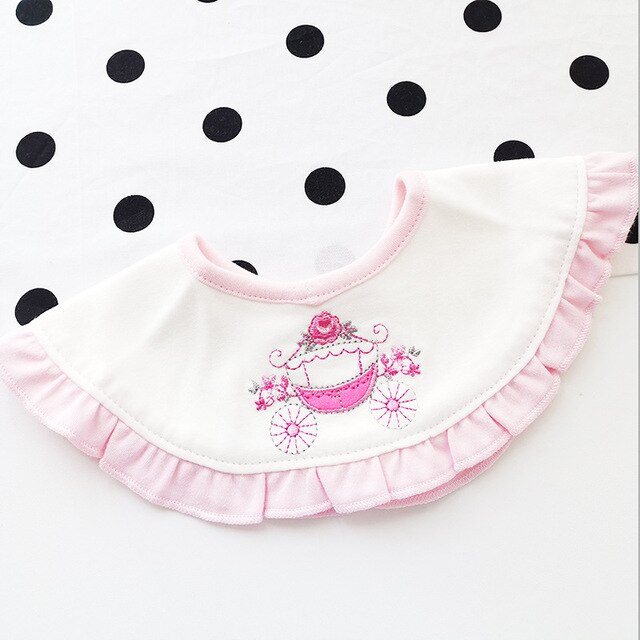 Cute Pink Cotton Baby Bibs