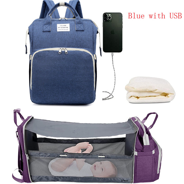 Mom Bag & Portable Baby Bed