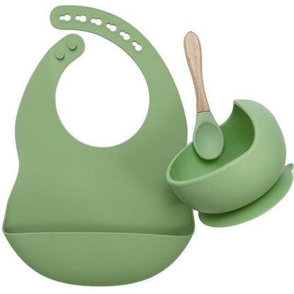 3 Pcs Baby Silicone Feeding Set