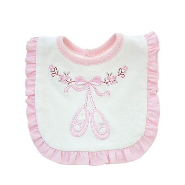 Cute Pink Cotton Baby Bibs