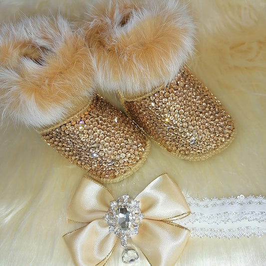 Handmade Baby Girl Winter Sparkling Set