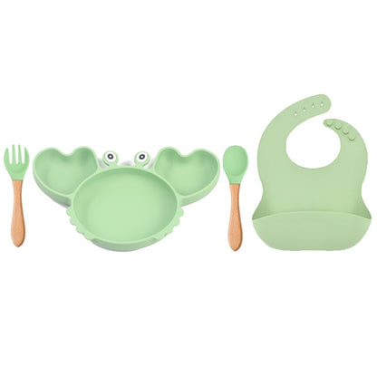 9Pcs Baby Silicone Non-Slip Feeding Set