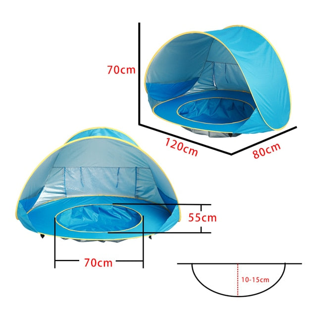 Portable Baby Beach Tent With UV Protection