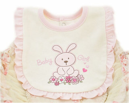 Cute Pink Cotton Baby Bibs