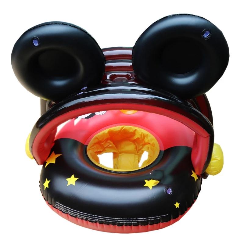 Mickey/Minnie Baby Swimming Ring with Sunshade