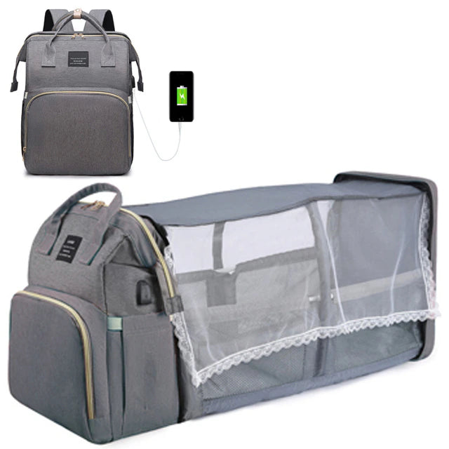 Backpack to Baby Crib Transformer With Mosquito Protection Net